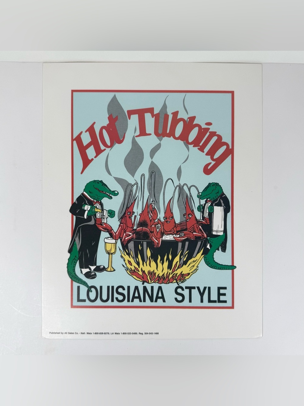 Vintage 1998 Hot Tubbing Louisiana Style 8” x 10” Art Print by Lisa M. Forshag